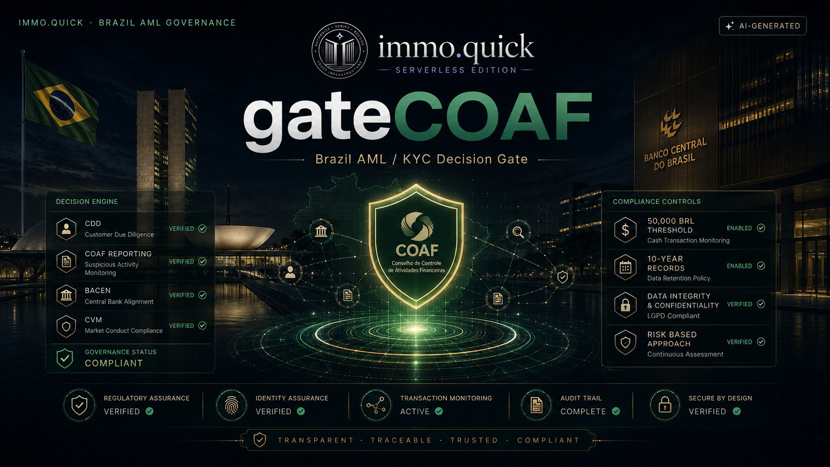 gateCOAF — Brazil AML / KYC Decision Gate