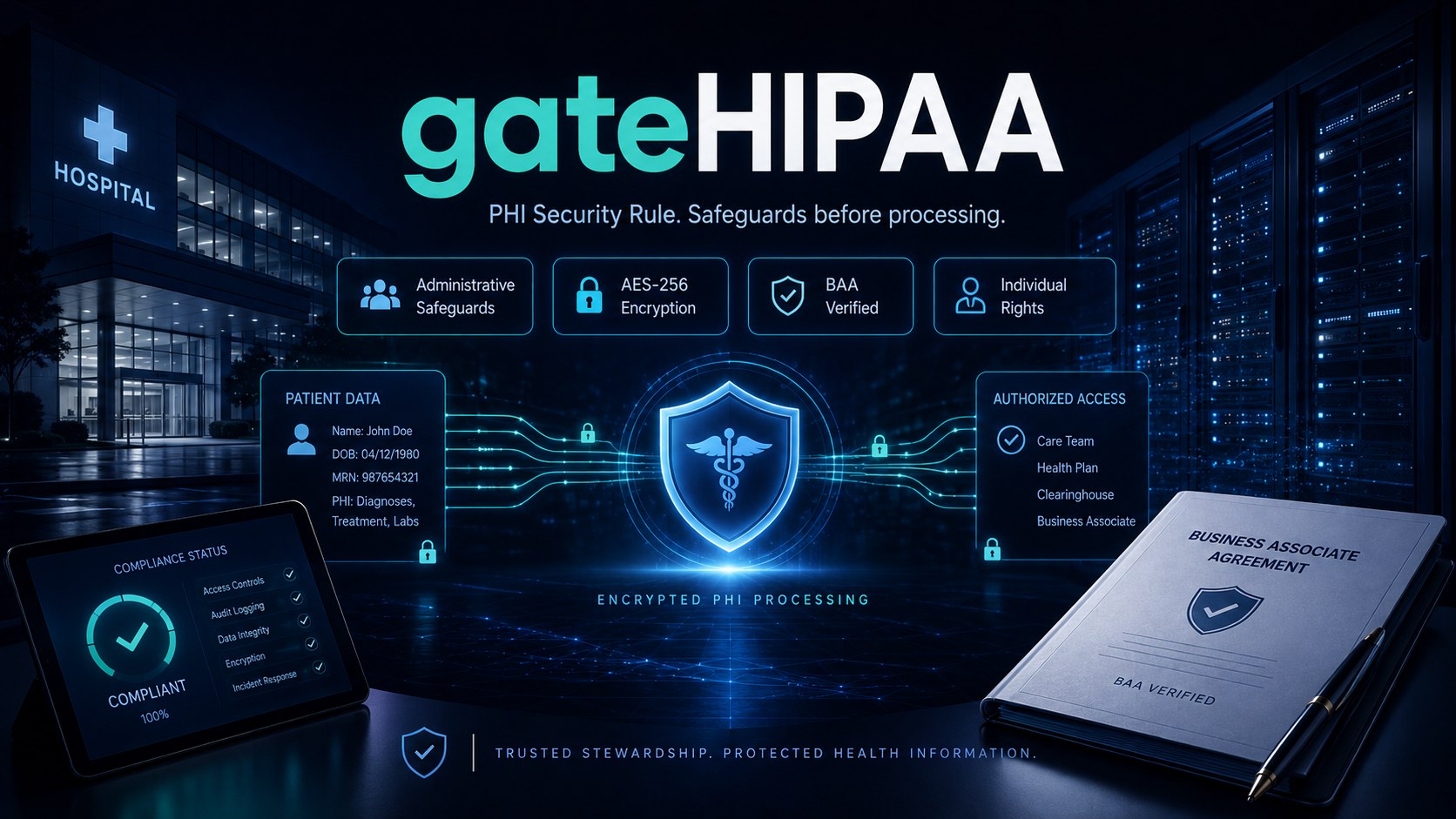 gateHIPAA — PHI Security Rule Execution Gate