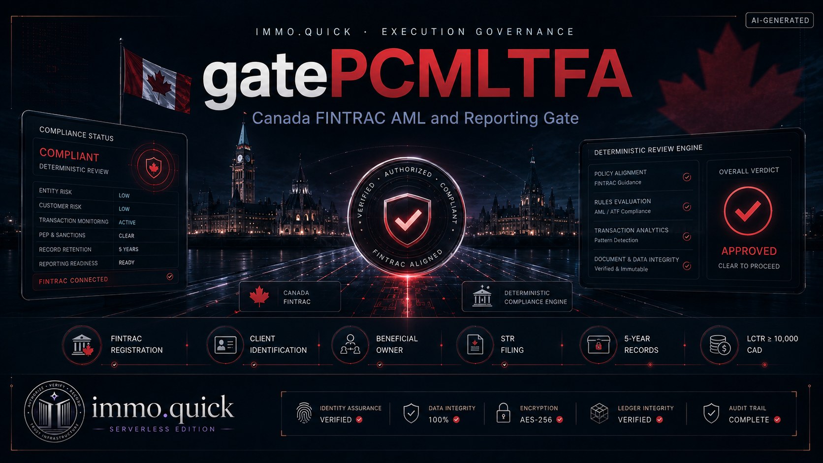 gatePCMLTFA — Canada FINTRAC AML and Reporting Gate