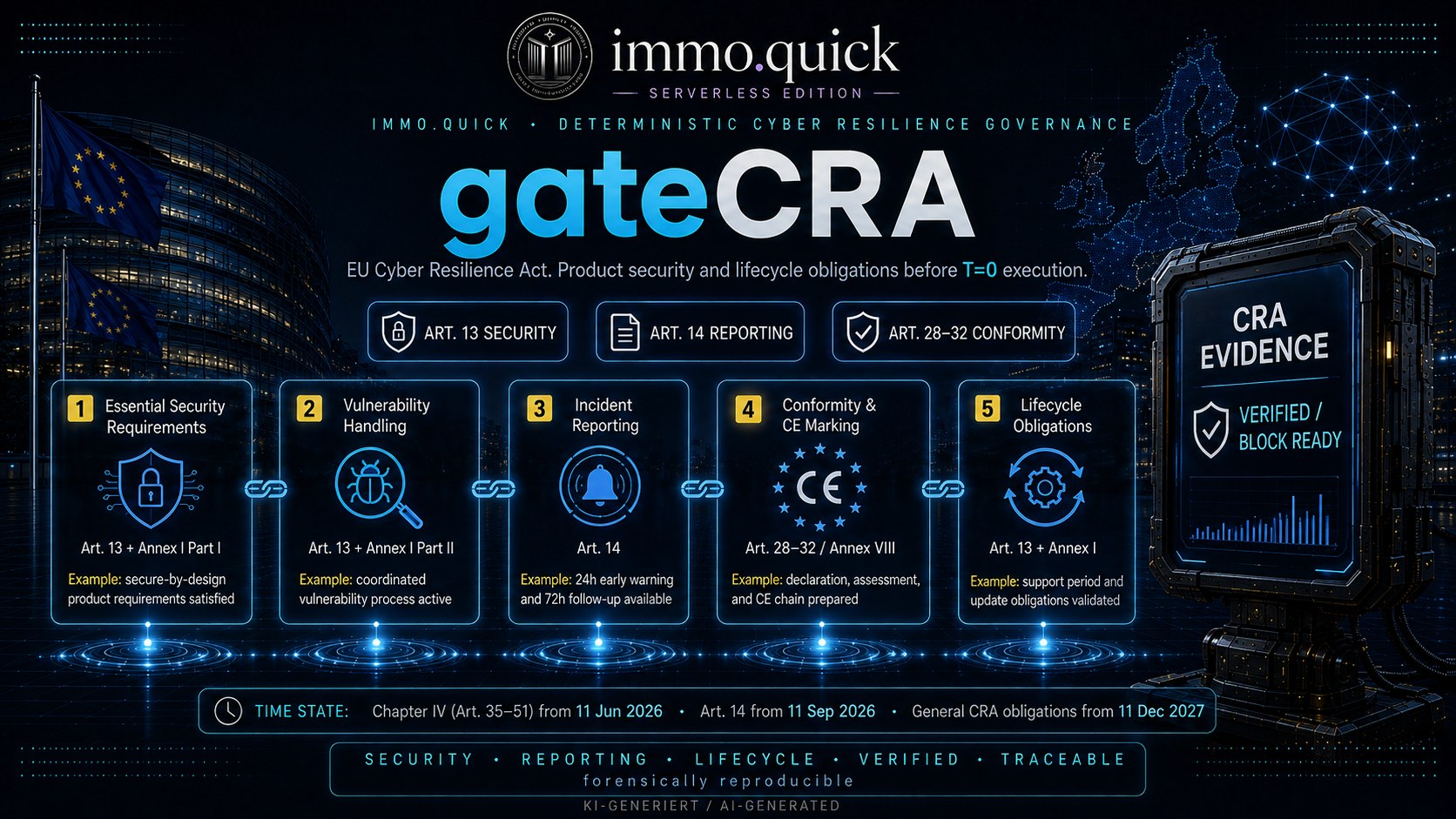 gateCRA — EU Cyber Resilience Act product security and lifecycle obligations.
